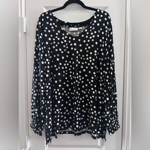 Kim Gravel Polka Dot V-Neck Top